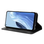 Custodia per telefono in pelle con trama retrò con fibbia magnetica, For OPPO Reno9 A / Reno7 A