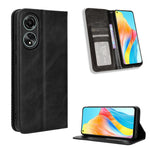 Custodia per telefono in pelle con trama retrò con fibbia magnetica, For OPPO A38 4G / A18 4G, For OPPO A2 Pro 5G, For OPPO A58 4G, For OPPO Reno10 Global, For OPPO A78 4G, For OPPO Find X8 Pro