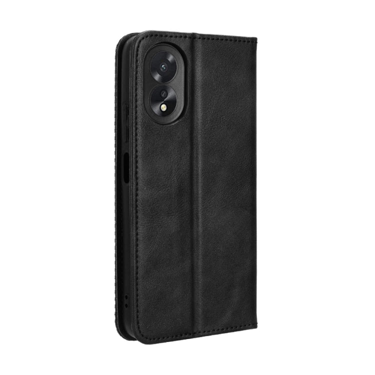 Custodia per telefono in pelle con trama retrò con fibbia magnetica, For OPPO A38 4G / A18 4G, For OPPO A2 Pro 5G, For OPPO A58 4G, For OPPO Reno10 Global, For OPPO A78 4G, For OPPO Find X8 Pro