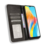 Custodia per telefono in pelle con trama retrò con fibbia magnetica, For OPPO A38 4G / A18 4G, For OPPO A2 Pro 5G, For OPPO A58 4G, For OPPO Reno10 Global, For OPPO A78 4G, For OPPO Find X8 Pro