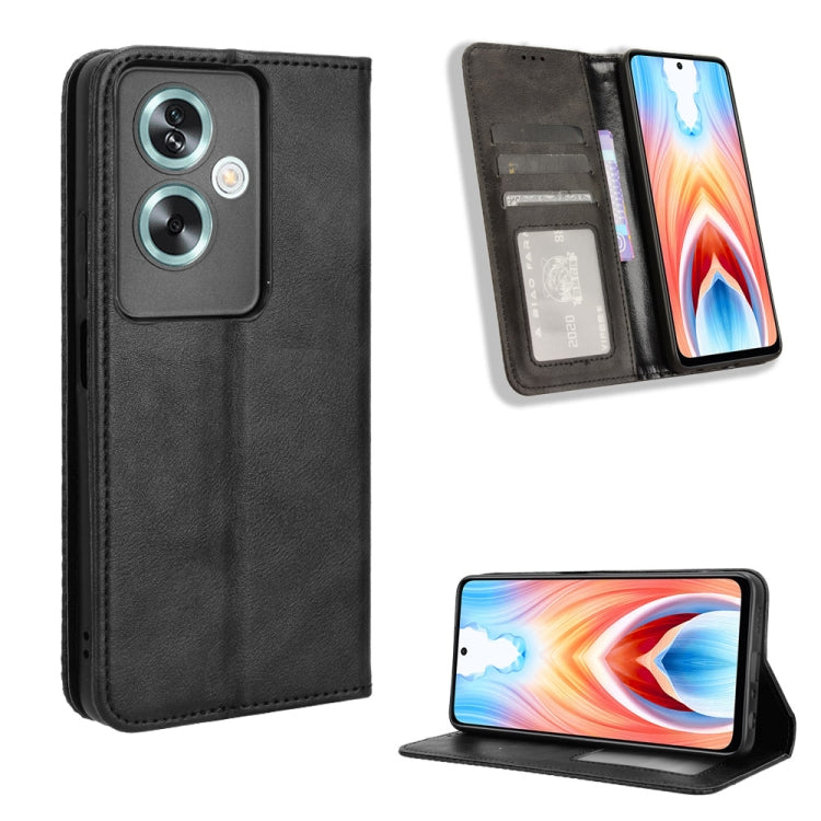 Custodia per telefono in pelle con trama retrò con fibbia magnetica, For OPPO Find X7 5G, For OPPO Reno11 5G Global, For OPPO Reno11 Pro 5G Global, For OPPO Find X7 Ultra 5G, For OPPO A79 5G / A2 5G, For OPPO Find N3 / OnePlus Open