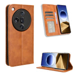 Custodia per telefono in pelle con trama retrò con fibbia magnetica, For OPPO Find X7 5G, For OPPO Reno11 5G Global, For OPPO Reno11 Pro 5G Global, For OPPO Find X7 Ultra 5G, For OPPO A79 5G / A2 5G, For OPPO Find N3 / OnePlus Open