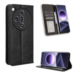 Custodia per telefono in pelle con trama retrò con fibbia magnetica, For OPPO Find X7 5G, For OPPO Reno11 5G Global, For OPPO Reno11 Pro 5G Global, For OPPO Find X7 Ultra 5G, For OPPO A79 5G / A2 5G, For OPPO Find N3 / OnePlus Open