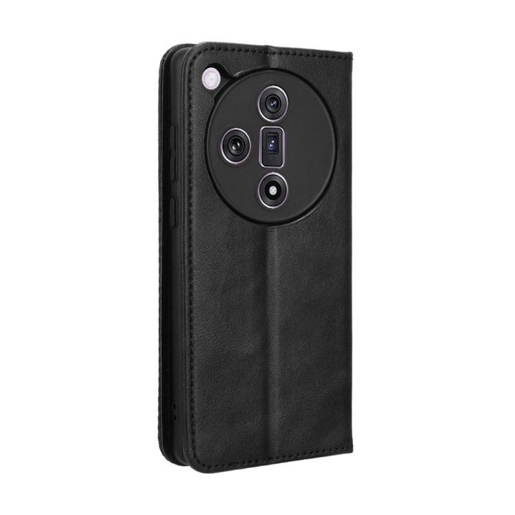 Custodia per telefono in pelle con trama retrò con fibbia magnetica, For OPPO Find X7 5G, For OPPO Reno11 5G Global, For OPPO Reno11 Pro 5G Global, For OPPO Find X7 Ultra 5G, For OPPO A79 5G / A2 5G, For OPPO Find N3 / OnePlus Open