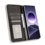 Custodia per telefono in pelle con trama retrò con fibbia magnetica, For OPPO Find X7 5G, For OPPO Reno11 5G Global, For OPPO Reno11 Pro 5G Global, For OPPO Find X7 Ultra 5G, For OPPO A79 5G / A2 5G, For OPPO Find N3 / OnePlus Open
