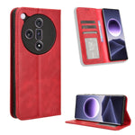 Custodia per telefono in pelle con trama retrò con fibbia magnetica, For OPPO Find X7 5G, For OPPO Reno11 5G Global, For OPPO Reno11 Pro 5G Global, For OPPO Find X7 Ultra 5G, For OPPO A79 5G / A2 5G, For OPPO Find N3 / OnePlus Open