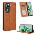 Custodia per telefono in pelle con trama retrò con fibbia magnetica, For OPPO Find X7 5G, For OPPO Reno11 5G Global, For OPPO Reno11 Pro 5G Global, For OPPO Find X7 Ultra 5G, For OPPO A79 5G / A2 5G, For OPPO Find N3 / OnePlus Open