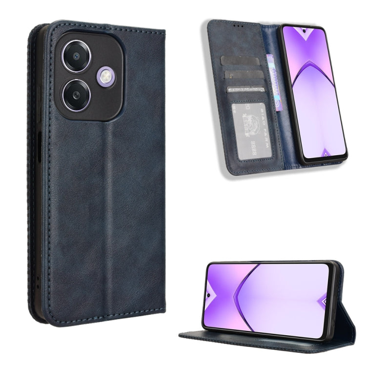 Custodia per telefono in pelle con trama retrò con fibbia magnetica, For OPPO Find X8, For OPPO K12X 5G / OnePlus Nord CE4 Lite 5G, For OPPO A3x 5G India, For OPPO Reno12 F 5G, For OPPO Reno11 PJH110, For OPPO Reno12 Pro 5G Global