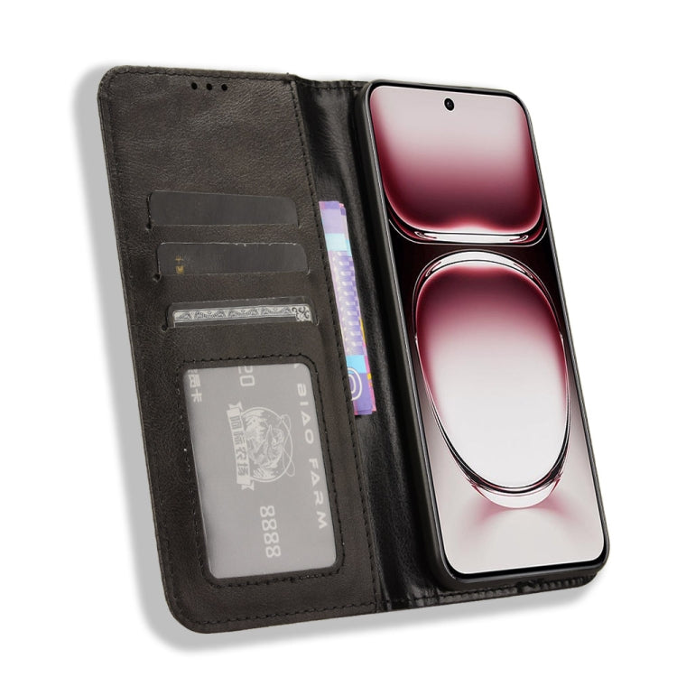 Custodia per telefono in pelle con trama retrò con fibbia magnetica, For OPPO Reno12 5G Global, For OPPO F27 Pro 5G / F27 Pro+ 5G, For OPPO A60 4G, For OPPO A3 Pro 5G, For OPPO A3 Pro 5G Global, For OPPO Reno11 F 5G / F25 Pro 5G
