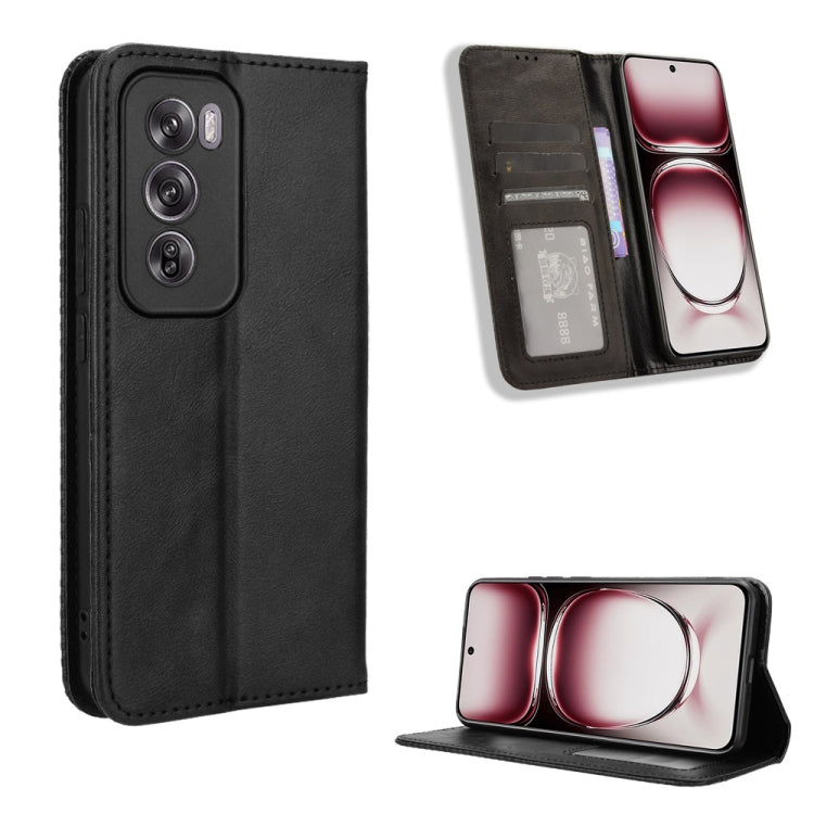 Custodia per telefono in pelle con trama retrò con fibbia magnetica, For OPPO Find X8, For OPPO K12X 5G / OnePlus Nord CE4 Lite 5G, For OPPO A3x 5G India, For OPPO Reno12 F 5G, For OPPO Reno11 PJH110, For OPPO Reno12 Pro 5G Global