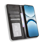Custodia per telefono in pelle con trama retrò con fibbia magnetica, For OPPO Find X8, For OPPO K12X 5G / OnePlus Nord CE4 Lite 5G, For OPPO A3x 5G India, For OPPO Reno12 F 5G, For OPPO Reno11 PJH110, For OPPO Reno12 Pro 5G Global