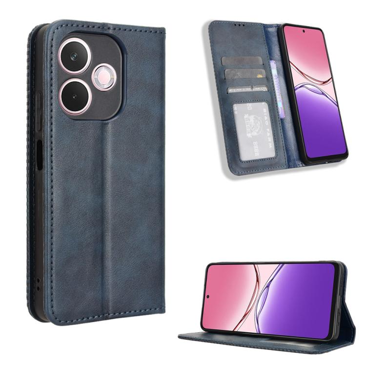 Custodia per telefono in pelle con trama retrò con fibbia magnetica, For OPPO F29 Pro 5G, For OPPO F29 5G Global, For OPPO A5 Pro Global, For OPPO Reno13 Pro 5G Global, For OPPO Reno13 5G Global, For OPPO Reno13 F 4G / 5G