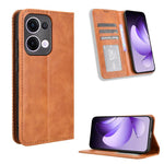 Custodia per telefono in pelle con trama retrò con fibbia magnetica, For OPPO F29 Pro 5G, For OPPO F29 5G Global, For OPPO A5 Pro Global, For OPPO Reno13 Pro 5G Global, For OPPO Reno13 5G Global, For OPPO Reno13 F 4G / 5G
