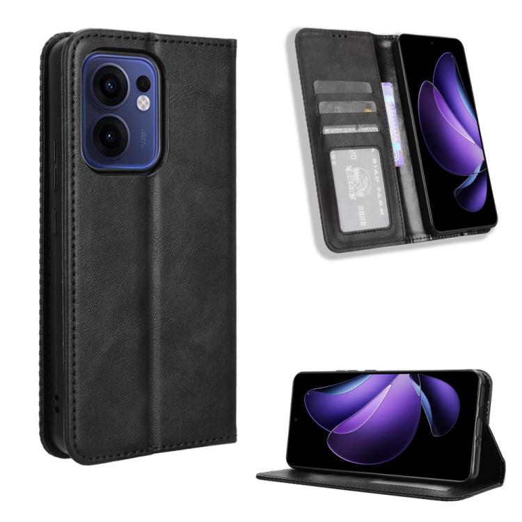 Custodia per telefono in pelle con trama retrò con fibbia magnetica, For OPPO F29 Pro 5G, For OPPO F29 5G Global, For OPPO A5 Pro Global, For OPPO Reno13 Pro 5G Global, For OPPO Reno13 5G Global, For OPPO Reno13 F 4G / 5G