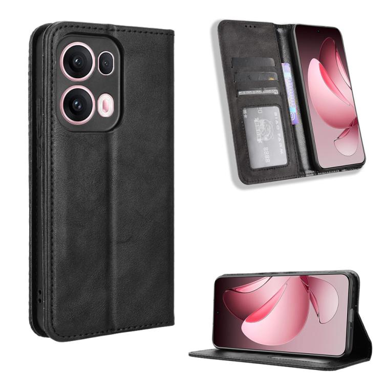 Custodia per telefono in pelle con trama retrò con fibbia magnetica, For OPPO F29 Pro 5G, For OPPO F29 5G Global, For OPPO A5 Pro Global, For OPPO Reno13 Pro 5G Global, For OPPO Reno13 5G Global, For OPPO Reno13 F 4G / 5G
