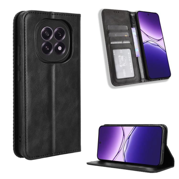 Custodia per telefono in pelle con trama retrò con fibbia magnetica, For OPPO F29 Pro 5G, For OPPO F29 5G Global, For OPPO A5 Pro Global, For OPPO Reno13 Pro 5G Global, For OPPO Reno13 5G Global, For OPPO Reno13 F 4G / 5G