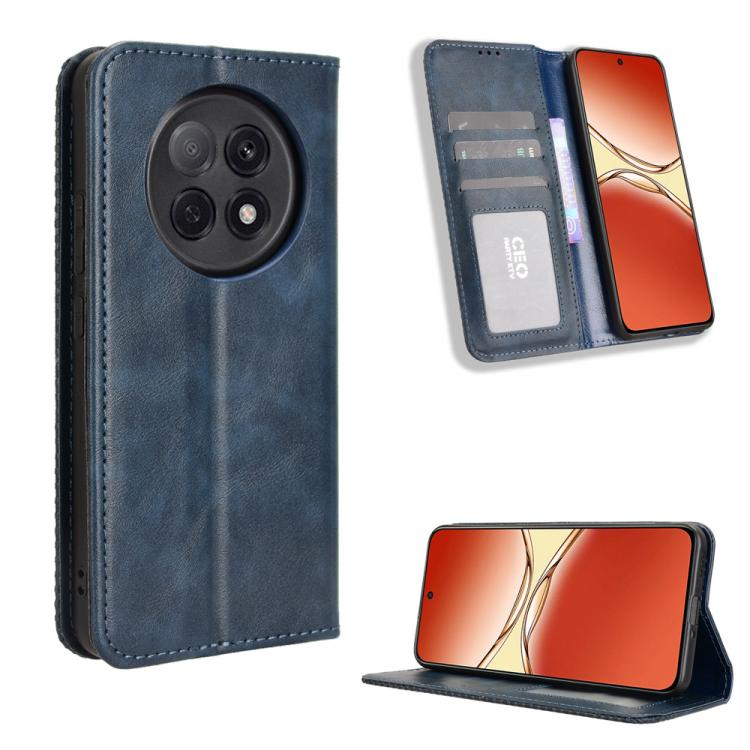Custodia per telefono in pelle con trama retrò con fibbia magnetica, For OPPO F29 Pro 5G, For OPPO F29 5G Global, For OPPO A5 Pro Global, For OPPO Reno13 Pro 5G Global, For OPPO Reno13 5G Global, For OPPO Reno13 F 4G / 5G