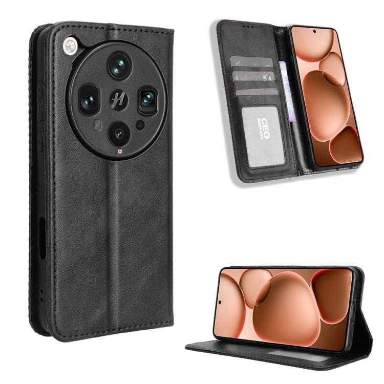 Custodia per telefono in pelle con trama retrò con fibbia magnetica, For OPPO A5 4G / 5G Global, For OPPO Reno14 5G Global, For OPPO K13 5G, For OPPO Find X8s+ 5G, For OPPO Find X8s 5G, For OPPO Find X8 Ultra 5G