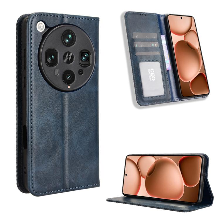 Custodia per telefono in pelle con trama retrò con fibbia magnetica, For OPPO A5 4G / 5G Global, For OPPO Reno14 5G Global, For OPPO K13 5G, For OPPO Find X8s+ 5G, For OPPO Find X8s 5G, For OPPO Find X8 Ultra 5G