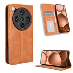 Custodia per telefono in pelle con trama retrò con fibbia magnetica, For OPPO A5 4G / 5G Global, For OPPO Reno14 5G Global, For OPPO K13 5G, For OPPO Find X8s+ 5G, For OPPO Find X8s 5G, For OPPO Find X8 Ultra 5G