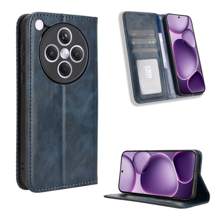 Custodia per telefono in pelle con trama retrò con fibbia magnetica, For OPPO A5 4G / 5G Global, For OPPO Reno14 5G Global, For OPPO K13 5G, For OPPO Find X8s+ 5G, For OPPO Find X8s 5G, For OPPO Find X8 Ultra 5G