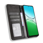 Custodia per telefono in pelle con trama retrò con fibbia magnetica, For OPPO A5 4G / 5G Global, For OPPO Reno14 5G Global, For OPPO K13 5G, For OPPO Find X8s+ 5G, For OPPO Find X8s 5G, For OPPO Find X8 Ultra 5G