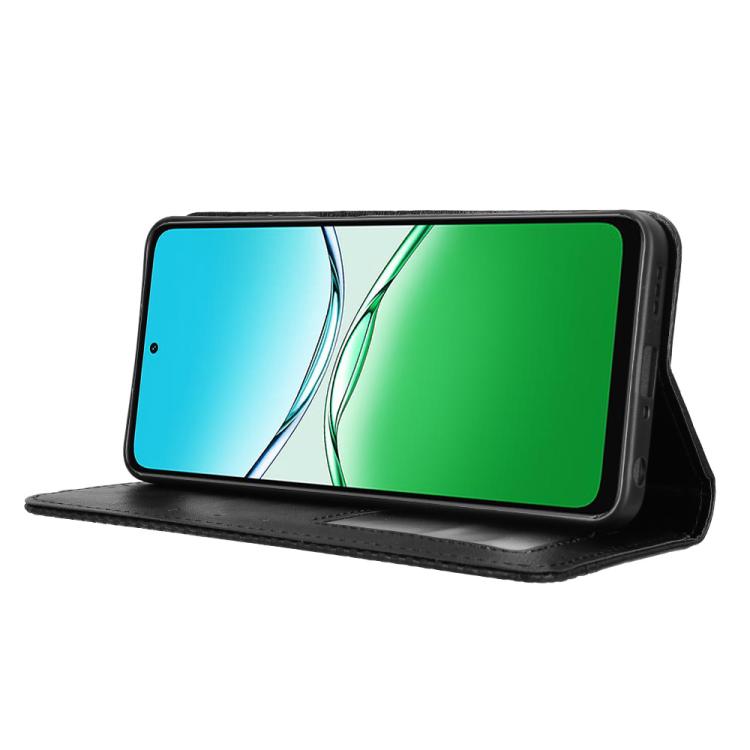 Custodia per telefono in pelle con trama retrò con fibbia magnetica, For OPPO A5 4G / 5G Global, For OPPO Reno14 5G Global, For OPPO K13 5G, For OPPO Find X8s+ 5G, For OPPO Find X8s 5G, For OPPO Find X8 Ultra 5G