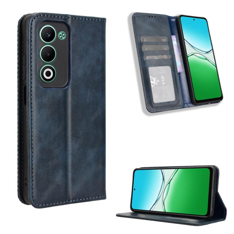 Custodia per telefono in pelle con trama retrò con fibbia magnetica, For OPPO A5 4G / 5G Global, For OPPO Reno14 5G Global, For OPPO K13 5G, For OPPO Find X8s+ 5G, For OPPO Find X8s 5G, For OPPO Find X8 Ultra 5G