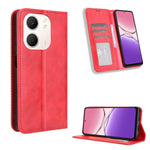 Custodia per telefono in pelle con trama retrò con fibbia magnetica, For OPPO A6 Pro 4G / 5G Global / F31 5G, For OPPO A6 Max 5G / F31 Pro+ 5G, For OPPO F31 Pro 5G, For OPPO Find X9 Pro, For OPPO Reno14 F 5G, For OPPO A5x 4G / 5G Global