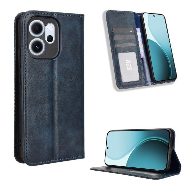 Custodia per telefono in pelle con trama retrò con fibbia magnetica, For OPPO A6 Pro 4G / 5G Global / F31 5G, For OPPO A6 Max 5G / F31 Pro+ 5G, For OPPO F31 Pro 5G, For OPPO Find X9 Pro, For OPPO Reno14 F 5G, For OPPO A5x 4G / 5G Global