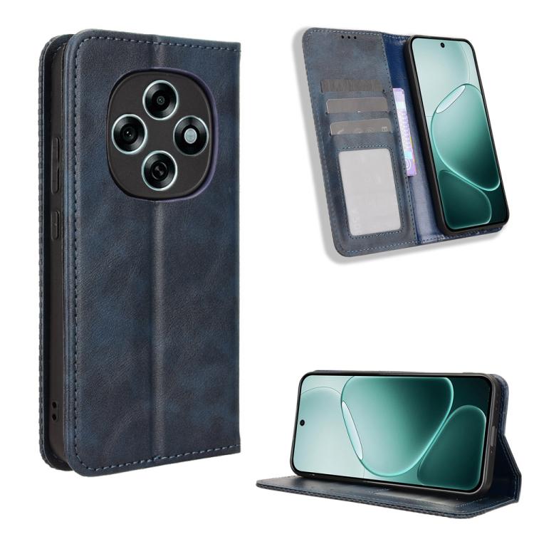 Custodia per telefono in pelle con trama retrò con fibbia magnetica, For OPPO A6 Pro 4G / 5G Global / F31 5G, For OPPO A6 Max 5G / F31 Pro+ 5G, For OPPO F31 Pro 5G, For OPPO Find X9 Pro, For OPPO Reno14 F 5G, For OPPO A5x 4G / 5G Global