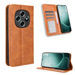 Custodia per telefono in pelle con trama retrò con fibbia magnetica, For OPPO A6 Pro 4G / 5G Global / F31 5G, For OPPO A6 Max 5G / F31 Pro+ 5G, For OPPO F31 Pro 5G, For OPPO Find X9 Pro, For OPPO Reno14 F 5G, For OPPO A5x 4G / 5G Global