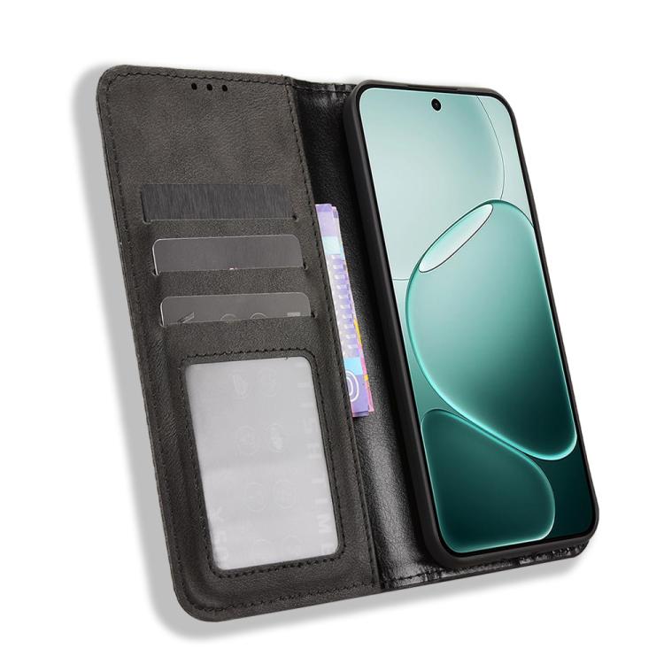 Custodia per telefono in pelle con trama retrò con fibbia magnetica, For OPPO A6 Pro 4G / 5G Global / F31 5G, For OPPO A6 Max 5G / F31 Pro+ 5G, For OPPO F31 Pro 5G, For OPPO Find X9 Pro, For OPPO Reno14 F 5G, For OPPO A5x 4G / 5G Global