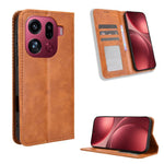 Custodia per telefono in pelle con trama retrò con fibbia magnetica, For OPPO A6 Pro 4G / 5G Global / F31 5G, For OPPO A6 Max 5G / F31 Pro+ 5G, For OPPO F31 Pro 5G, For OPPO Find X9 Pro, For OPPO Reno14 F 5G, For OPPO A5x 4G / 5G Global