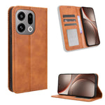 Custodia per telefono in pelle con trama retrò con fibbia magnetica, For OPPO A6s 5G / A6 5G Global, For OPPO Reno15 Pro Max 5G Global, For OPPO Reno15 5G Global / 15c, For OPPO A6x 5G / 4G, For OPPO Reno15 Pro 5G Global, For OPPO Find X9