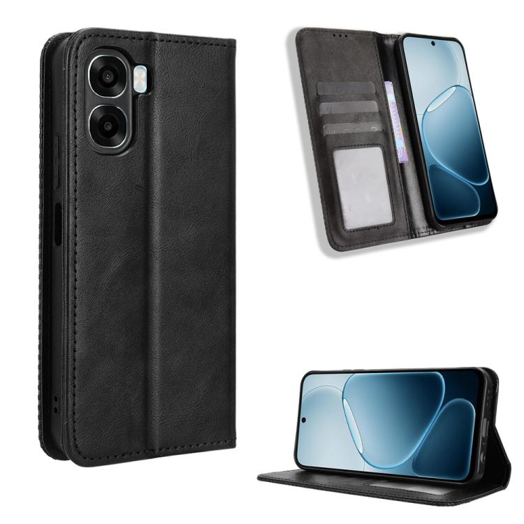 Custodia per telefono in pelle con trama retrò con fibbia magnetica, For OPPO A6s 5G / A6 5G Global, For OPPO Reno15 Pro Max 5G Global, For OPPO Reno15 5G Global / 15c, For OPPO A6x 5G / 4G, For OPPO Reno15 Pro 5G Global, For OPPO Find X9