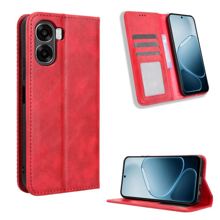 Custodia per telefono in pelle con trama retrò con fibbia magnetica, For OPPO A6s 5G / A6 5G Global, For OPPO Reno15 Pro Max 5G Global, For OPPO Reno15 5G Global / 15c, For OPPO A6x 5G / 4G, For OPPO Reno15 Pro 5G Global, For OPPO Find X9