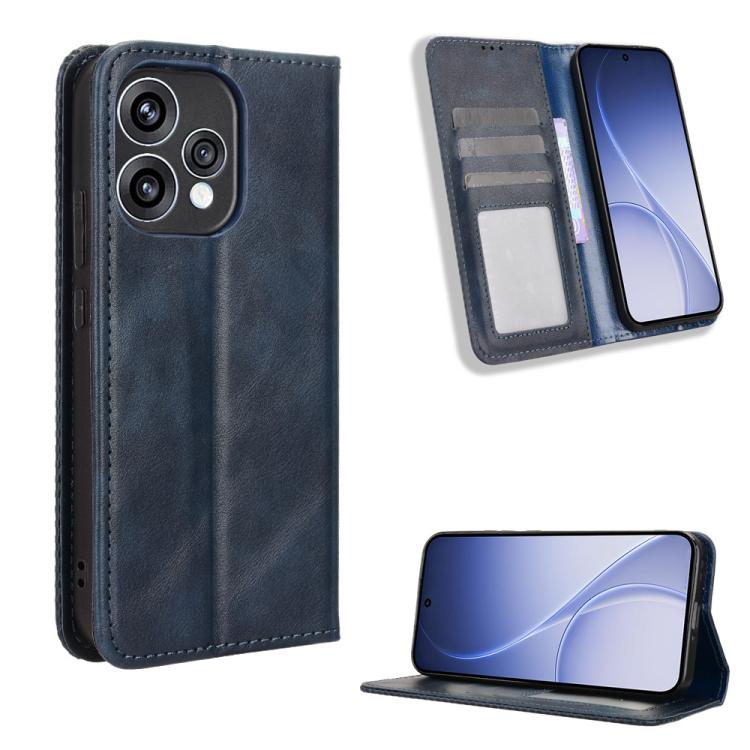 Custodia per telefono in pelle con trama retrò con fibbia magnetica, For OPPO A6s 5G / A6 5G Global, For OPPO Reno15 Pro Max 5G Global, For OPPO Reno15 5G Global / 15c, For OPPO A6x 5G / 4G, For OPPO Reno15 Pro 5G Global, For OPPO Find X9