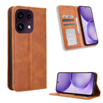 Custodia per telefono in pelle con trama retrò con fibbia magnetica, For OPPO Reno16 F 5G / Reno16 FS 5G, For OPPO Reno15 A / Reno15 F 5G, For OPPO Reno16 Pro 5G / Reno 16 5G Global, For OPPO F33 Pro 5G, For OPPO Find X9 Ultra 5G                       ...