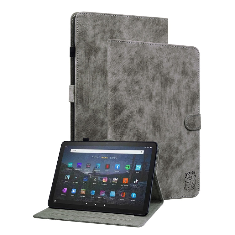 Custodia per tablet in pelle con motivo a tigre, For Amazon Fire Max 11