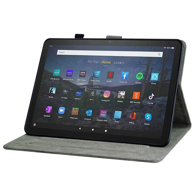 Custodia per tablet in pelle con motivo a tigre, For Amazon Fire Max 11