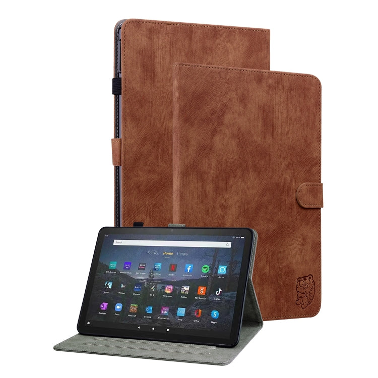 Custodia per tablet in pelle con motivo a tigre, For Amazon Fire Max 11