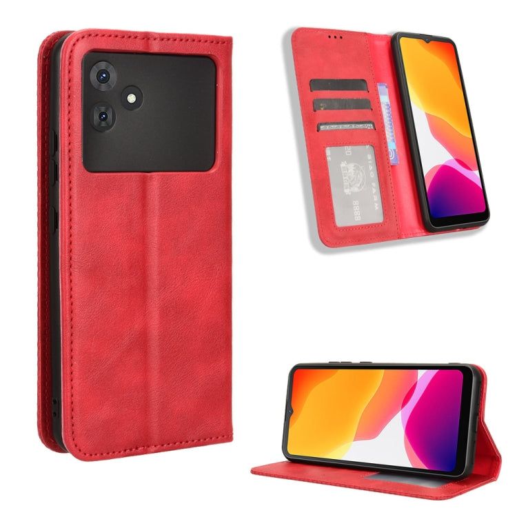 Custodia per telefono in pelle con trama retrò con fibbia magnetica, For Cubot Max 5, For Cubot A10, For Cubot Note 50, For Cubot Note 21, For Cubot P60