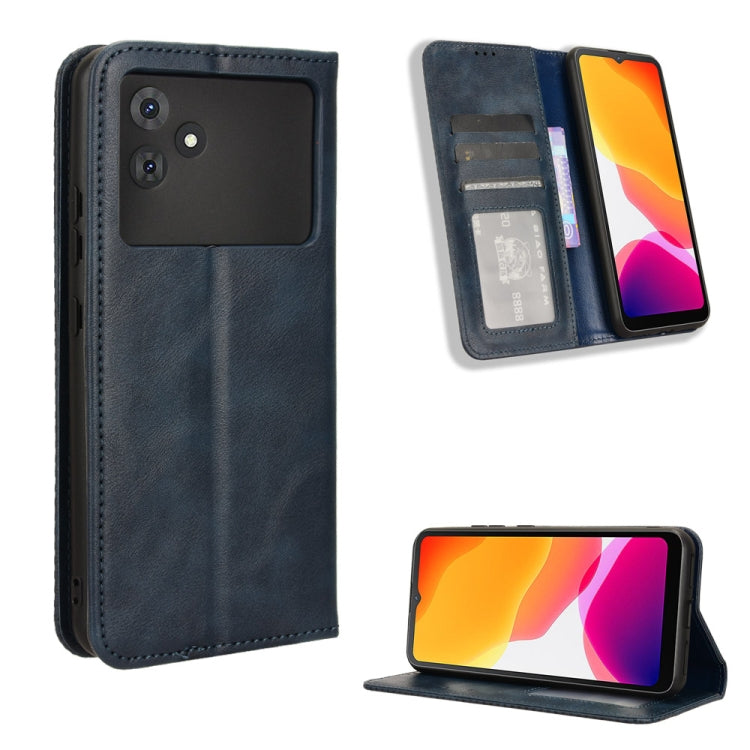 Custodia per telefono in pelle con trama retrò con fibbia magnetica, For Cubot Max 5, For Cubot A10, For Cubot Note 50, For Cubot Note 21, For Cubot P60