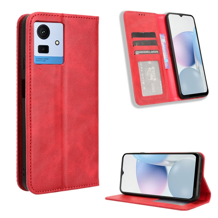 Custodia per telefono in pelle con trama retrò con fibbia magnetica, For Cubot Max 5, For Cubot A10, For Cubot Note 50, For Cubot Note 21, For Cubot P60