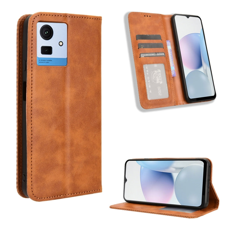 Custodia per telefono in pelle con trama retrò con fibbia magnetica, For Cubot Max 5, For Cubot A10, For Cubot Note 50, For Cubot Note 21, For Cubot P60