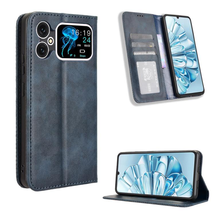 Custodia per telefono in pelle con trama retrò con fibbia magnetica, For Cubot Note 60 4G, For Cubot X100, For Cubot A40, For Cubot P90, For Cubot A30, For Cubot A20