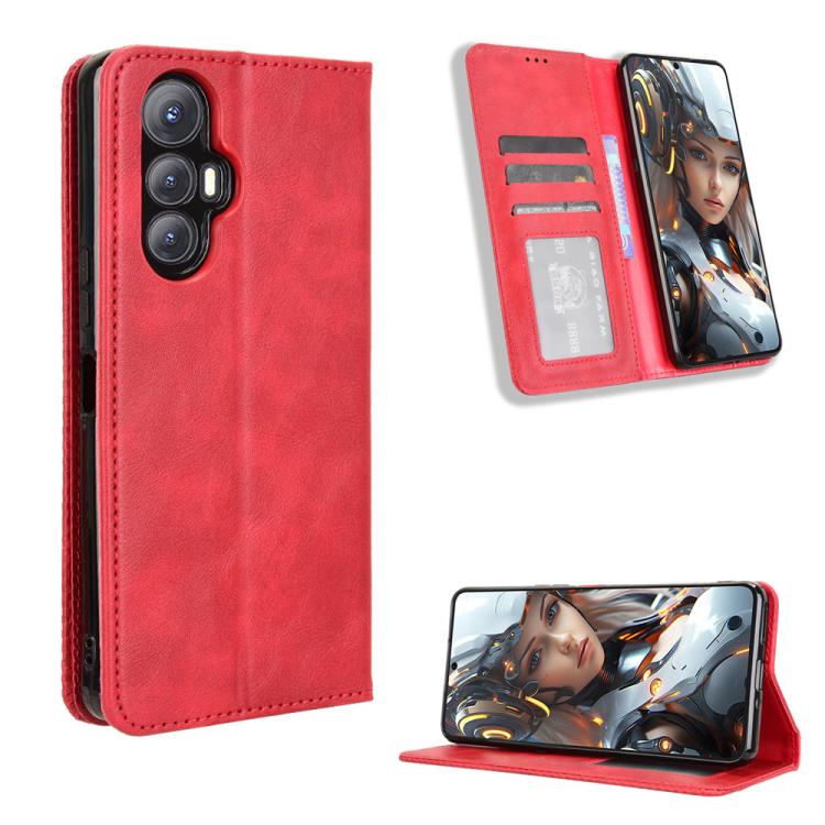 Custodia per telefono in pelle con trama retrò con fibbia magnetica, For Cubot Max 5, For Cubot A10, For Cubot Note 50, For Cubot Note 21, For Cubot P60
