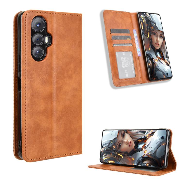 Custodia per telefono in pelle con trama retrò con fibbia magnetica, For Cubot Max 5, For Cubot A10, For Cubot Note 50, For Cubot Note 21, For Cubot P60