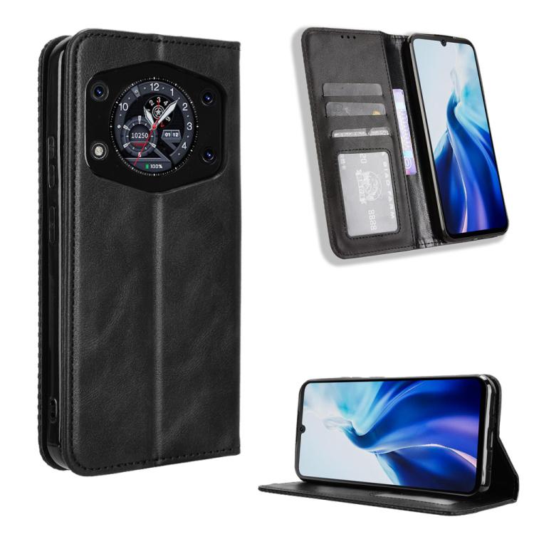 Custodia per telefono in pelle con trama retrò con fibbia magnetica, For Cubot Note 60 4G, For Cubot X100, For Cubot A40, For Cubot P90, For Cubot A30, For Cubot A20
